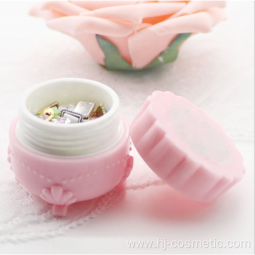 Wholesale Macaron acrylic flower cosmetic jars with good price for girls